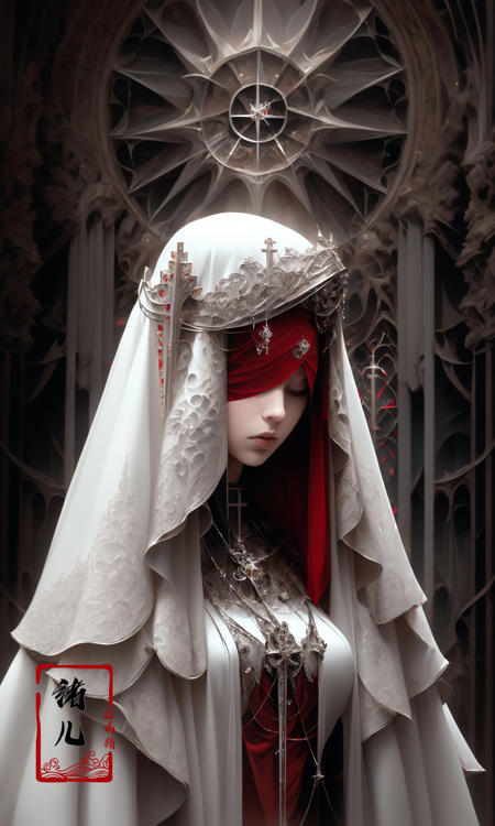 606247209521969073-2709528468-the goddess by shadrach jaroshelev, in the style of gothic futurism, dark white and light red, hyper-detailed illustrations, uhd.jpg